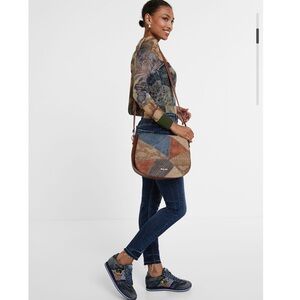 Desigual Multi-Color Patchwork Shoulder Bag